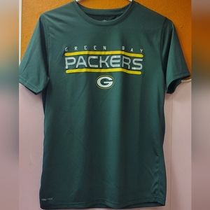NFL Green Bay Packers short sleeve moisture wicking, dri tek Youth tee shirt